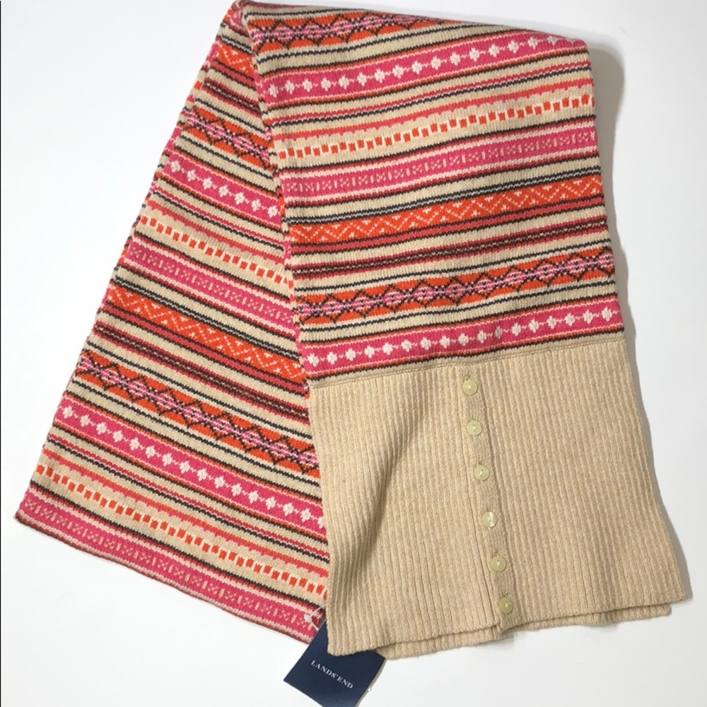 LANDS END KNIT SCARF NWT